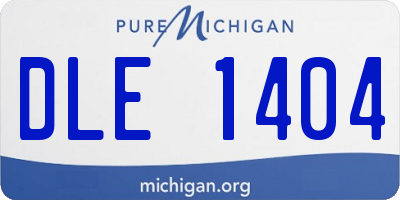 MI license plate DLE1404