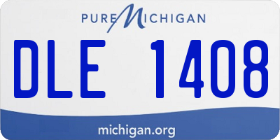 MI license plate DLE1408