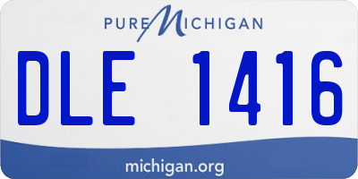 MI license plate DLE1416