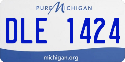 MI license plate DLE1424