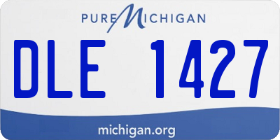 MI license plate DLE1427