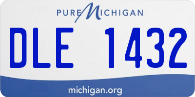 MI license plate DLE1432