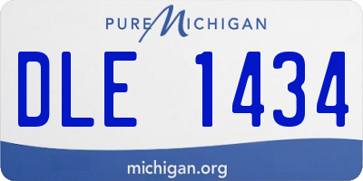 MI license plate DLE1434
