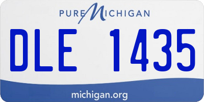 MI license plate DLE1435