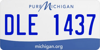 MI license plate DLE1437