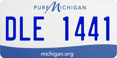 MI license plate DLE1441