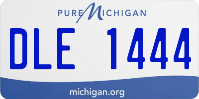 MI license plate DLE1444