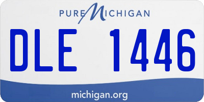 MI license plate DLE1446