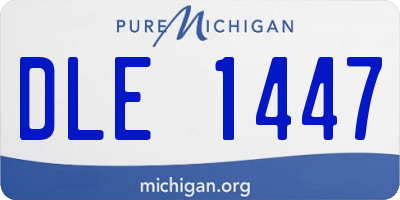 MI license plate DLE1447