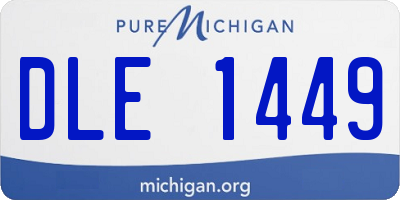 MI license plate DLE1449