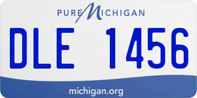 MI license plate DLE1456