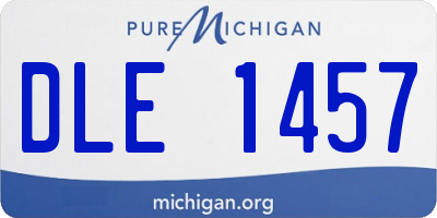 MI license plate DLE1457