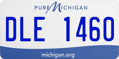 MI license plate DLE1460