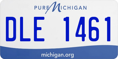 MI license plate DLE1461