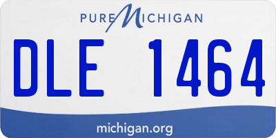 MI license plate DLE1464