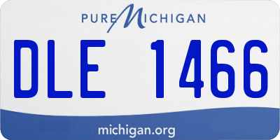 MI license plate DLE1466