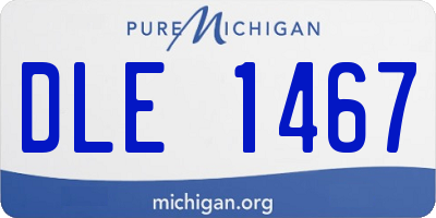 MI license plate DLE1467
