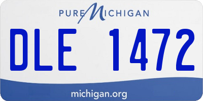 MI license plate DLE1472