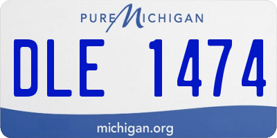 MI license plate DLE1474
