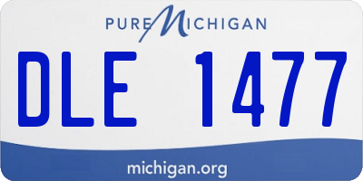 MI license plate DLE1477