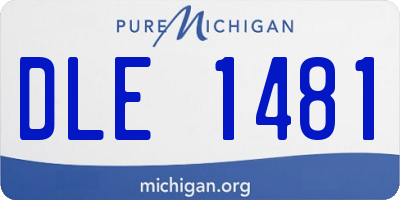 MI license plate DLE1481