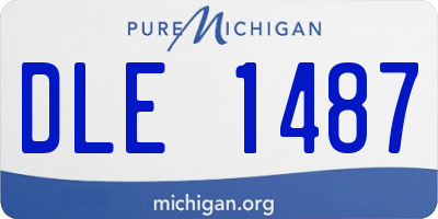 MI license plate DLE1487