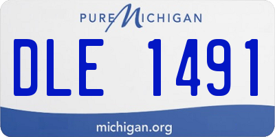 MI license plate DLE1491