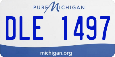 MI license plate DLE1497