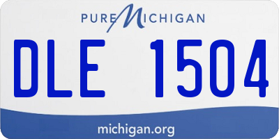 MI license plate DLE1504