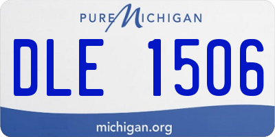 MI license plate DLE1506