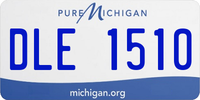 MI license plate DLE1510