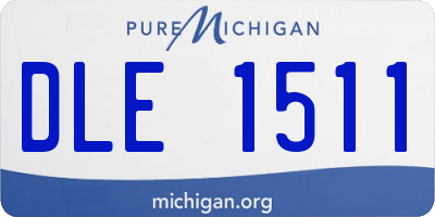 MI license plate DLE1511