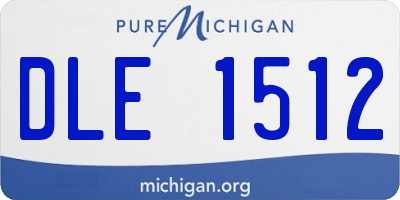 MI license plate DLE1512