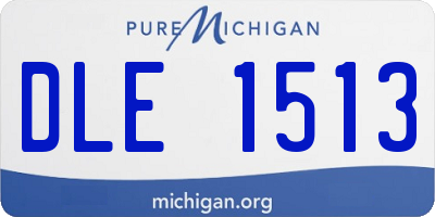 MI license plate DLE1513