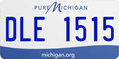 MI license plate DLE1515