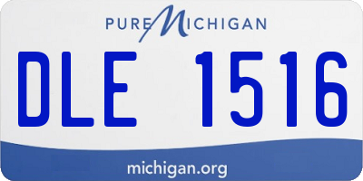 MI license plate DLE1516