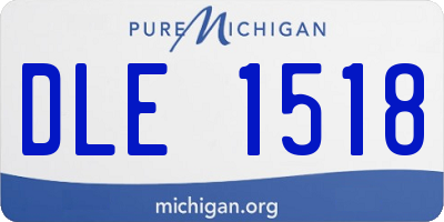 MI license plate DLE1518