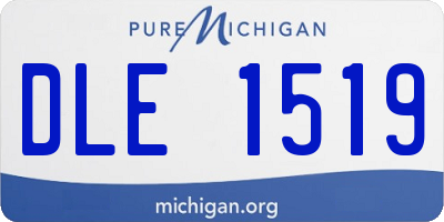 MI license plate DLE1519