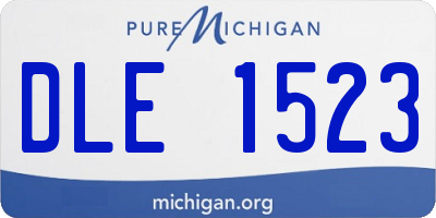 MI license plate DLE1523