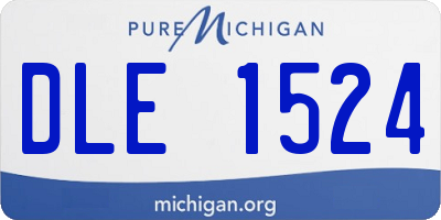 MI license plate DLE1524