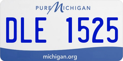 MI license plate DLE1525