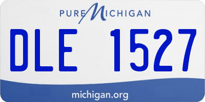 MI license plate DLE1527