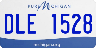 MI license plate DLE1528