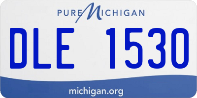 MI license plate DLE1530