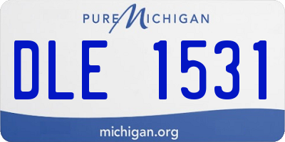 MI license plate DLE1531