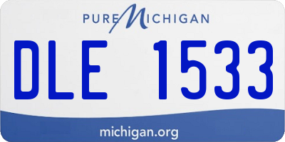 MI license plate DLE1533