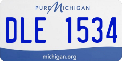 MI license plate DLE1534