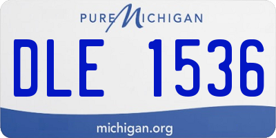 MI license plate DLE1536