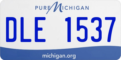 MI license plate DLE1537