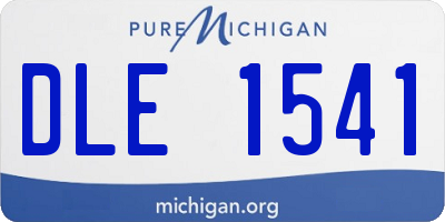 MI license plate DLE1541